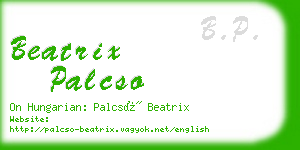 beatrix palcso business card